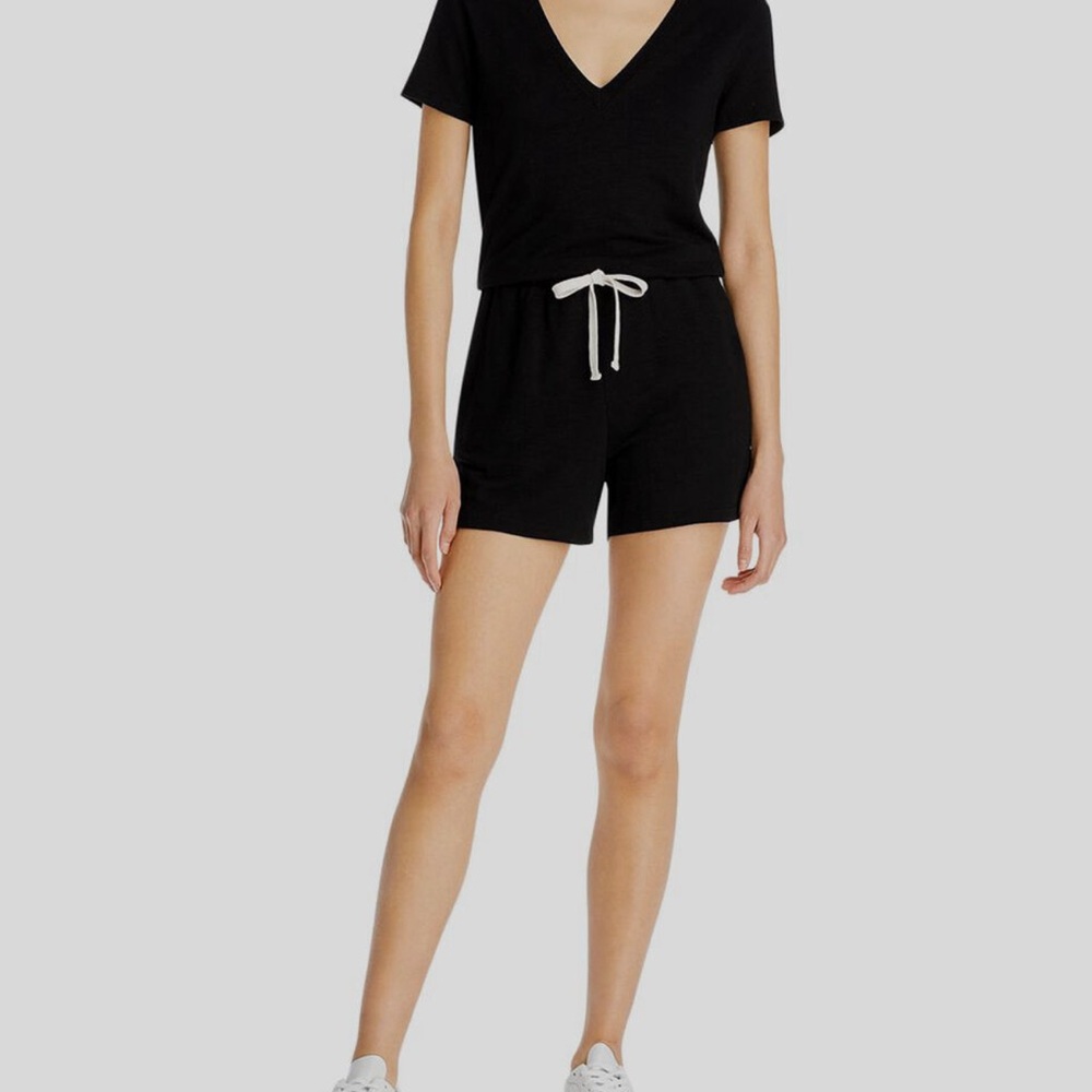 MONROW black short sleeve romper